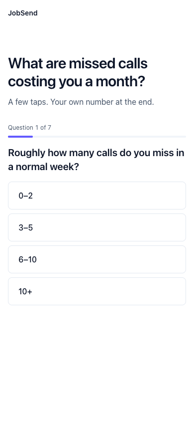 JobSend's check, its first question